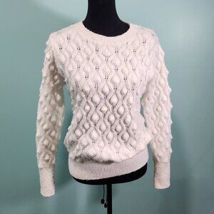 Theo & Spence Womens White Crewneck Pullover Sweater Size Small
Lot F